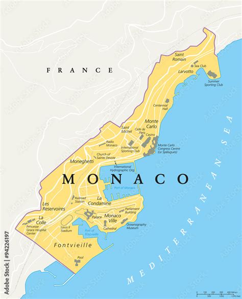 monaco france map